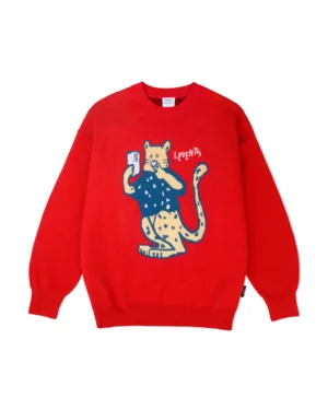 Levents® "My Animals" Series Panther Knit Sweater